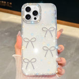 Diamond Glitter Bow-knot Four-Corner Shockproof Phone Case