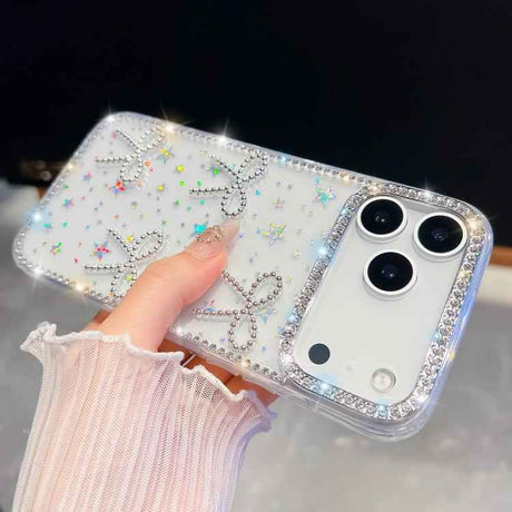 Diamond Glitter Bow-knot Four-Corner Shockproof Phone Case