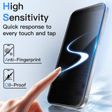 10pcs 360-Degree Privacy Silk-Screen Print Large Curved Edge High-Aluminium Tempered Glass Film, For iPhone 16e / iPhone 17 Pro Max