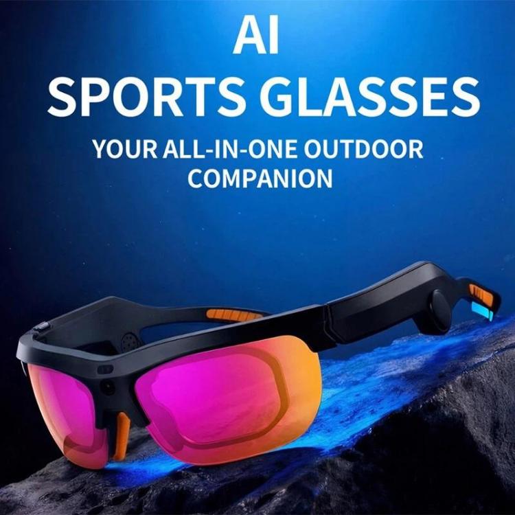 S100 13MP AI Smart Sports Glasses, Support Bluetooth Call / AI Recording / Music Control