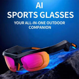 S100 13MP AI Smart Sports Glasses, Support Bluetooth Call / AI Recording / Music Control