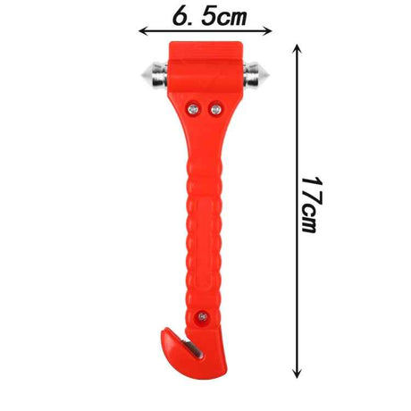 2 in 1 Mini Car Safety Rescue Hammer Life Saving Escape Emergency Hammer Seat Belt Cutter Window Glass Breaker, 2 in 1