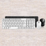 Rapoo X1800S 2.4GHz Wireless Keyboard and Mouse Set, Black, White