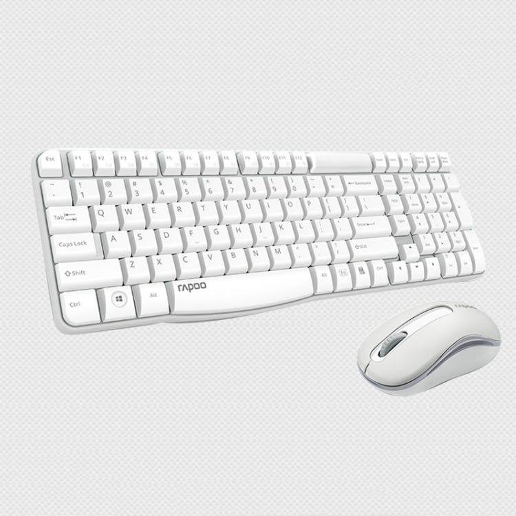 Rapoo X1800S 2.4GHz Wireless Keyboard and Mouse Set, Black, White