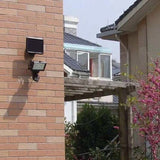 Foco de seguridad solar para exteriores: foco de bajo consumo para mayor seguridad.