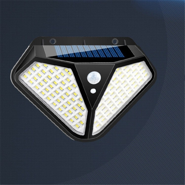 Solar Wandleuchte Körper Induktion Gartenlampe Villa Wasserdichte Außenbeleuchtung Straßenlaterne, 102 LED, 50 COB