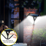 Solar Wandleuchte Körper Induktion Gartenlampe Villa Wasserdichte Außenbeleuchtung Straßenlaterne, 102 LED, 50 COB