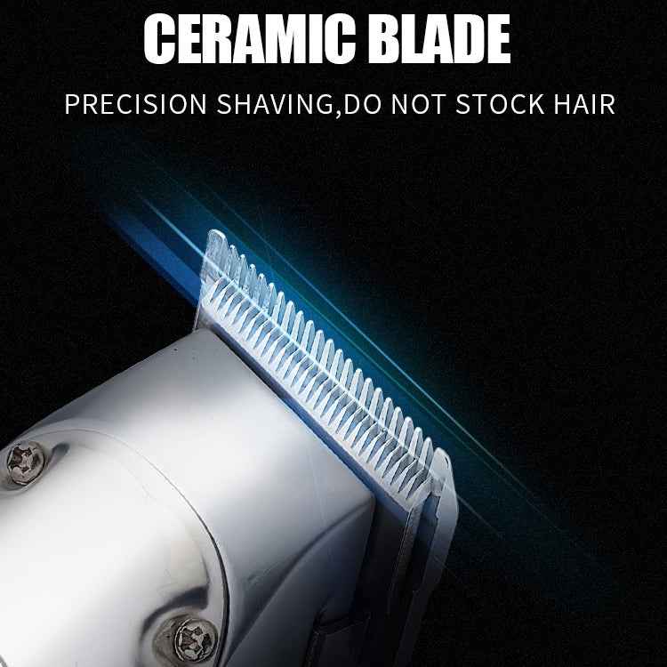 Retro Oil Head Electric Pusher Strong Power Electric Fader LCD Digital Display Rechargeable Hair Clipper, EU Plug, US Plug