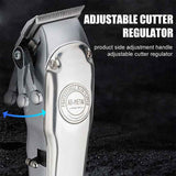 Retro Oil Head Electric Pusher Strong Power Electric Fader LCD Digital Display Rechargeable Hair Clipper, EU Plug, US Plug