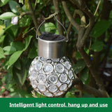 2 PCS Solar Hollow Ball Pendent Lamp Decorative Garden Light, 2 PCS Hollow Ball White, 2 PCS Hollow Ball Colorful