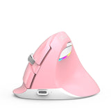 DELUX M618Mini Colorful Wireless Luminous Vertical Mouse,Pink Wireless Mouse