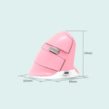 DELUX M618Mini Colorful Wireless Luminous Vertical Mouse,Pink Wireless Mouse