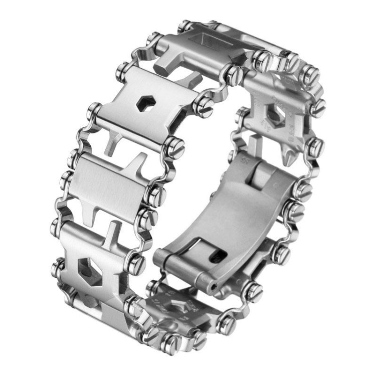 Pulsera multifuncional de acero inoxidable para supervivencia para hombre.