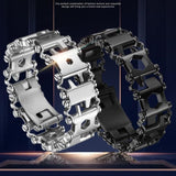 Pulsera multifuncional de acero inoxidable para supervivencia para hombre.