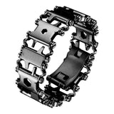 Pulsera multifuncional de acero inoxidable para supervivencia para hombre.