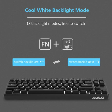 Ajazz K680T Mini USB Wired Dual-mode Charging 68-keys Laptop Bluetooth Mechanical Keyboard - LYDARZ