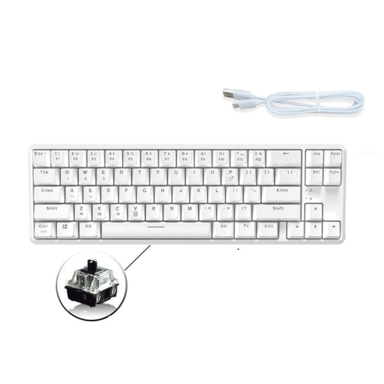 Ajazz K680T Mini USB Wired Dual-mode Charging 68-keys Laptop Bluetooth Mechanical Keyboard - LYDARZ