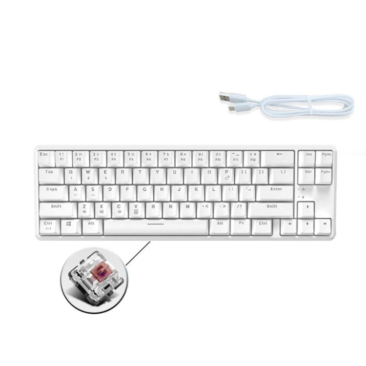Ajazz K680T Mini USB Wired Dual-mode Charging 68-keys Laptop Bluetooth Mechanical Keyboard - LYDARZ