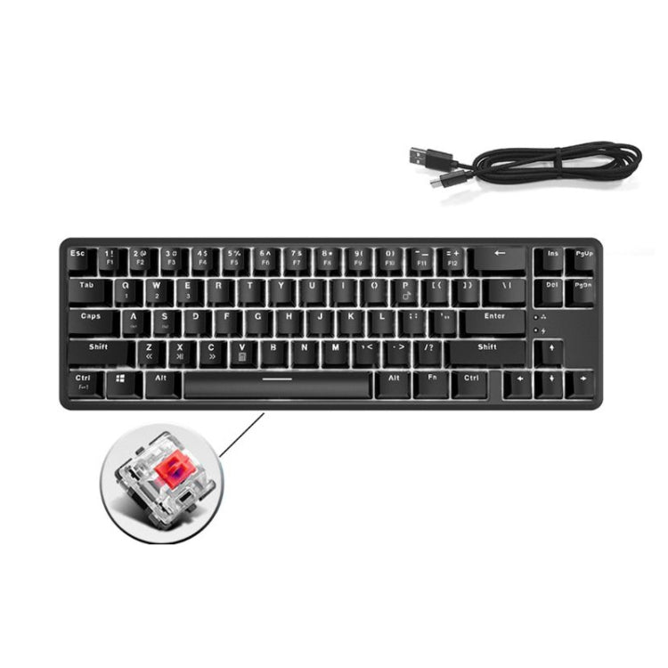 Ajazz K680T Mini USB Wired Dual-mode Charging 68-keys Laptop Bluetooth Mechanical Keyboard