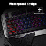 K680 Rechargeable Wireless Keyboard and Mouse Set, Black Mixed Color, Silver White Ice Blue