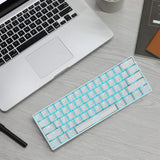 Teclado mecánico RK61 para juegos móviles, tableta, Bluetooth/inalámbrico, modo dual, 61 teclas