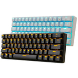Teclado mecánico RK61 para juegos móviles, tableta, Bluetooth/inalámbrico, modo dual, 61 teclas