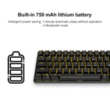 Teclado mecánico RK61 para juegos móviles, tableta, Bluetooth/inalámbrico, modo dual, 61 teclas