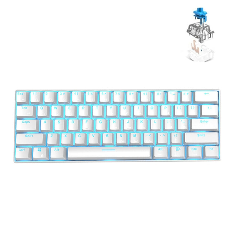 Teclado mecánico RK61 para juegos móviles, tableta, Bluetooth/inalámbrico, modo dual, 61 teclas