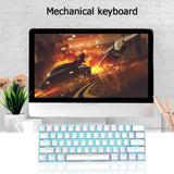 Teclado mecánico RK61 para juegos móviles, tableta, Bluetooth/inalámbrico, modo dual, 61 teclas