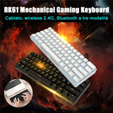 Teclado mecánico RK61 para juegos móviles, tableta, Bluetooth/inalámbrico, modo dual, 61 teclas