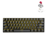 Teclado mecánico RK61 para juegos móviles, tableta, Bluetooth/inalámbrico, modo dual, 61 teclas