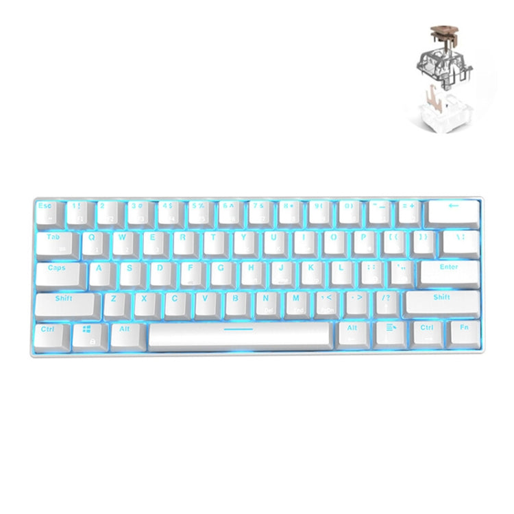 Teclado mecánico RK61 para juegos móviles, tableta, Bluetooth/inalámbrico, modo dual, 61 teclas