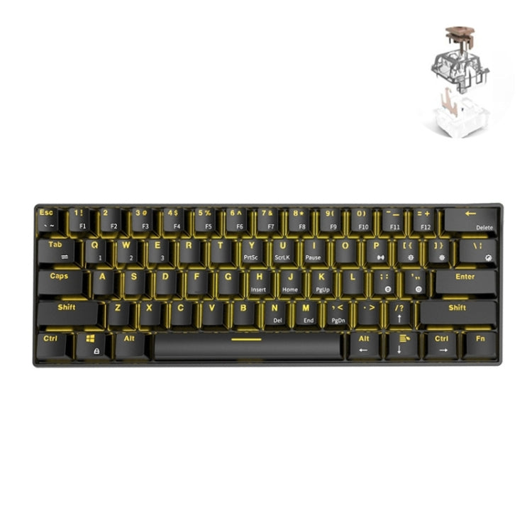 Teclado mecánico RK61 para juegos móviles, tableta, Bluetooth/inalámbrico, modo dual, 61 teclas