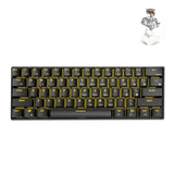 Teclado mecánico RK61 para juegos móviles, tableta, Bluetooth/inalámbrico, modo dual, 61 teclas