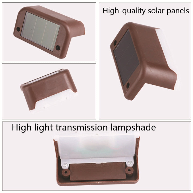 Solar Railing Light Staircase Light Outdoor Waterproof LED Step Light Garden Decoration Landscape Light, Warm White /Brown, Warm White /Black, Colorful Light /Brown, Colorful Light /Black