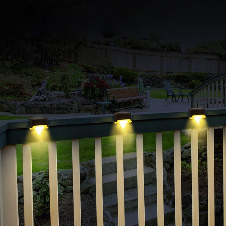 Solar Railing Light Staircase Light Outdoor Waterproof LED Step Light Garden Decoration Landscape Light, Warm White /Brown, Warm White /Black, Colorful Light /Brown, Colorful Light /Black