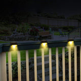 Solar Railing Light Staircase Light Outdoor Waterproof LED Step Light Garden Decoration Landscape Light, Warm White /Brown, Warm White /Black, Colorful Light /Brown, Colorful Light /Black