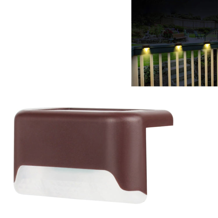 Solar Railing Light Staircase Light Outdoor Waterproof LED Step Light Garden Decoration Landscape Light, Warm White /Brown, Warm White /Black, Colorful Light /Brown, Colorful Light /Black