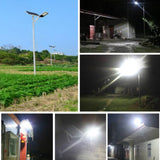 Solar Street Light Outdoor Waterproof Road Lighting Smart Street Light with Remote Control, T2 68 LEDs-T5 300 LEDs