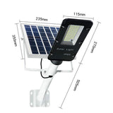 Solar Street Light Outdoor Waterproof Road Lighting Smart Street Light with Remote Control, T2 68 LEDs-T5 300 LEDs
