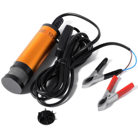 12V Car Electric Submersible Pump Diesel Fuel Water Oil Transfer Submersible Pump with On/Off Switch - LYDARZ