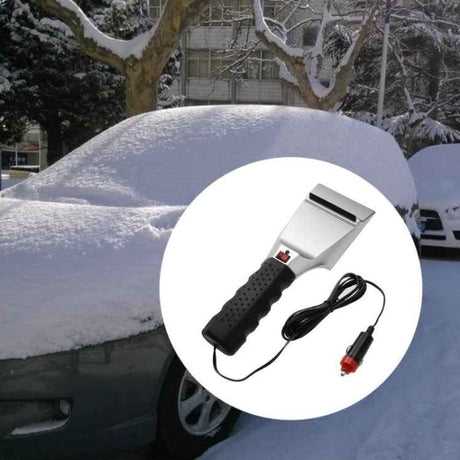 12V Electric Heated Car Ice Scraper Automobiles Cigarette Lighter Snow Removal Shovel, 12V Electric Heated Shovel