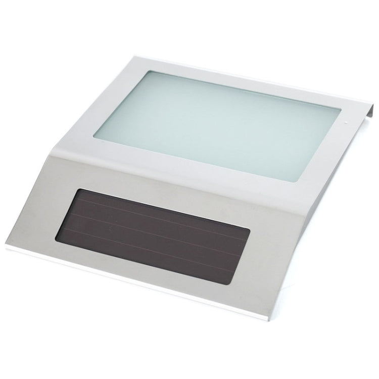 Lámpara solar de pared para exteriores con número - 2 LED, resistente al agua, de acero inoxidable