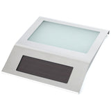 Lámpara solar de pared para exteriores con número - 2 LED, resistente al agua, de acero inoxidable