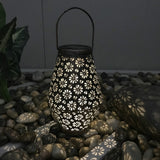 Lámpara colgante solar de hierro para exteriores - Lámpara LED de hierro forjado para decoración de jardín