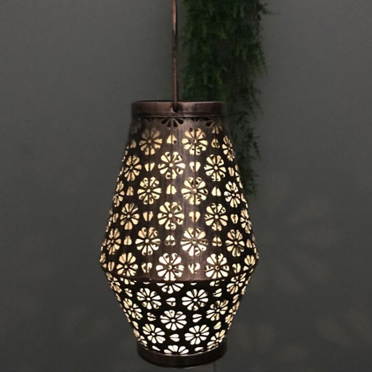 Lámpara colgante solar de hierro para exteriores - Lámpara LED de hierro forjado para decoración de jardín