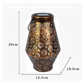 Lámpara colgante solar de hierro para exteriores - Lámpara LED de hierro forjado para decoración de jardín