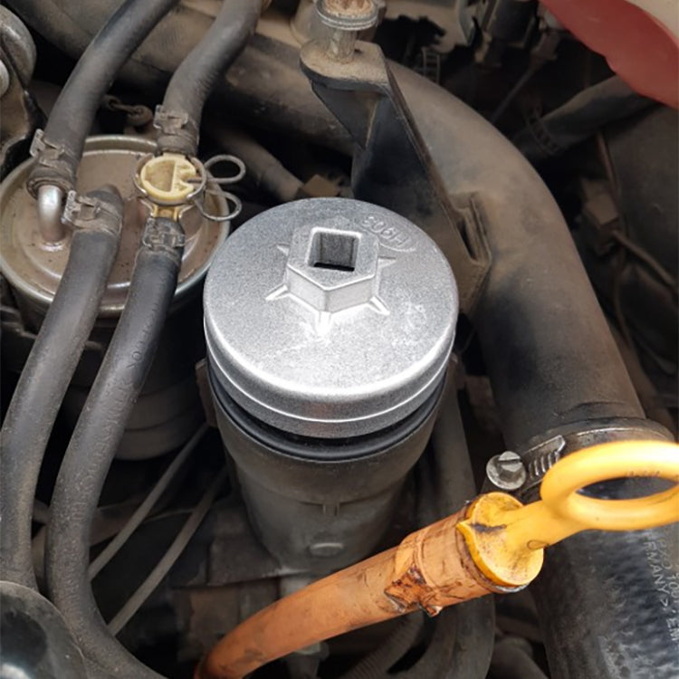 Llave de filtro de aceite de 74 mm para BMW, Audi y Benz - Herramienta extractora de dados de aluminio de 14 estrías
