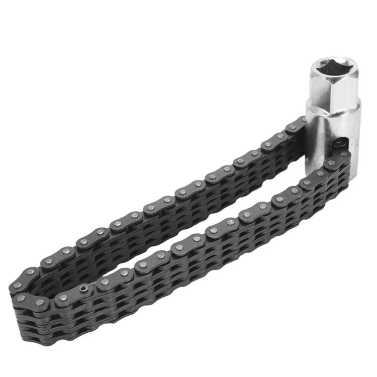 Llave para filtro de aceite - Herramienta de llave de cadena ajustable para reparación de automóviles de 52 secciones
