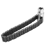 Llave para filtro de aceite - Herramienta de llave de cadena ajustable para reparación de automóviles de 52 secciones